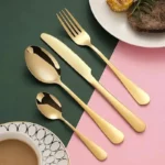 24-Piece Gold Stainless Steel Cutlery Set | Knives, Spoons & Forks with Gift Box - Image 8