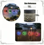 2pcs Solar-Powered Home Decor Outdoor Courtyard Exterior Wall Lights, Color-Changing - Image 10