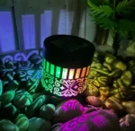 2pcs Solar-Powered Home Decor Outdoor Courtyard Exterior Wall Lights, Color-Changing - Image 2