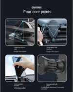 360° Air Vent Car Phone Holder – Universal Anti-Shake Mount for All Phones - Image 7