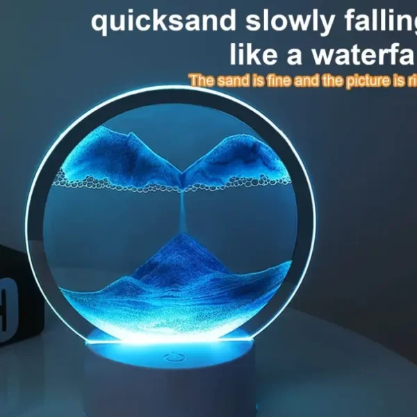 3D Sand Moving 16 Colors Changing Remote Rechargeable Light Gift