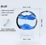 3D Sand Moving 16 Colors Changing Remote Rechargeable Light Gift - Image 5