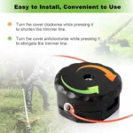 3PCS Speed-Feed Trimmer Head – Fast Loading 4.1” Universal Lawn Mower & Brush Cutter Heads - Image 9