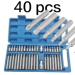 40PCS Hex, Torx & Spline Socket Bit Set – Car Repair Auto Tools with 3/8” & 1/2” Drive - Image 2
