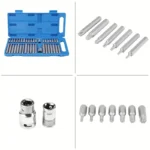 40PCS Hex, Torx & Spline Socket Bit Set – Car Repair Auto Tools with 3/8” & 1/2” Drive - Image 4