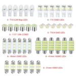 42PCS Car Interior LED Light Kit – T10 12V Dome, Map, License Plate & Trunk Bulbs - Image 5