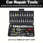 46PCS Mini Ratchet Screwdriver & Socket Set – Auto Repair & DIY Tools Kit
