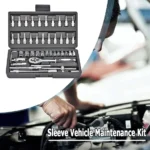 46PCS Mini Ratchet Screwdriver & Socket Set – Auto Repair & DIY Tools Kit - Image 3