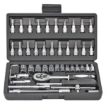 46PCS Mini Ratchet Screwdriver & Socket Set – Auto Repair & DIY Tools Kit - Image 4