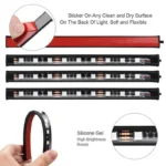 4PCS Car RGB LED Strip Lights – USB Powered Interior Neon Lights with Remote - Image 3