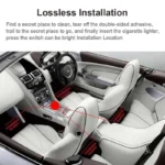 4PCS Car RGB LED Strip Lights – USB Powered Interior Neon Lights with Remote - Image 6
