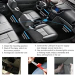 4PCS Car RGB LED Strip Lights – USB Powered Interior Neon Lights with Remote - Image 7