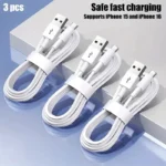 5-Pack USB Type-C Fast Charging & Data Cable – 1m Each, White - Image 3