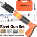 5-Speed Heavy Duty Concrete Nail Gun – Wall Penetrating Rivet Tool with 50 Nails