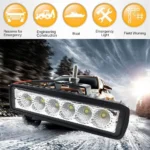 6” LED Light Bar Pair – White Waterproof Flood Light for Cars, Trucks & Off-Road Vehicles - Image 4
