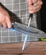 Luxury 6-Piece Damascus Steel Knife Set – Anti-Slip Handle & Honing Rod Included - Image 4