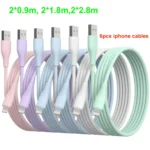 6pcs iPhone USB Charging Cables – 2x0.9m, 2x1.8m, 2x2.8m, Value Pack