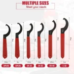 6pcs J-Shaped Coilover Wrench Set – Suspension Shock Absorber Adjustment Tools - Image 5