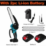 Chainsaw 8-inch, Mini Chainsaw Cordless Tool Set, Battery Chainsaw with 2 Batteries
