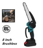 Chainsaw 8-inch, Mini Chainsaw Cordless Tool Set, Battery Chainsaw with 2 Batteries - Image 2