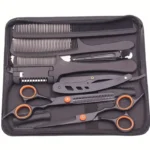 9PCS Stainless Hair Scissors Set – Thinning Shears, Barber Combs & Razor - Image 2