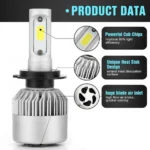 One Pair LED headlight bulb: high brightness and longevity, plug and play, super safe! - Image 7