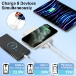 Magnetic Power Bank, 10000mAh Wireless Power Bank, Wireless Portable Charger - Image 3