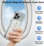 Magnetic Power Bank, 10000mAh Wireless Power Bank, Wireless Portable Charger - Image 4