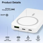 Magnetic Power Bank, 10000mAh Wireless Power Bank, Wireless Portable Charger - Image 5