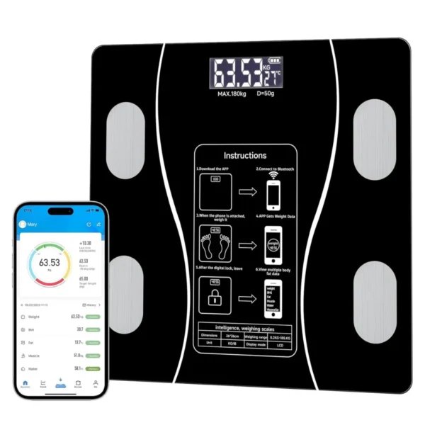 Intelligent Body Fat Digital Scale – Weight, BMI, Muscle Mass Monitor