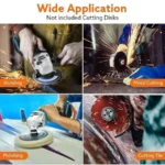 Brushless Cordless Angle Grinder – 125mm Cutting & Polishing, Makita 18V Compatible - Image 8
