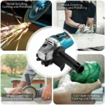Brushless Cordless Angle Grinder – 125mm Cutting & Polishing, Makita 18V Compatible - Image 6