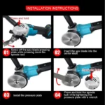 Brushless Cordless Angle Grinder – 125mm Cutting & Polishing, Makita 18V Compatible - Image 7