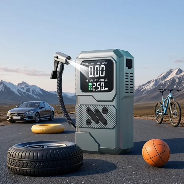 Car Emergency Starter Power 12V Wireless Lithium Inflatable Pump Emergency Starting Power All-In-One Smart Inflatable Pump Tyre