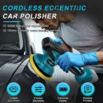 Cordless Buffer Polisher, 6 Inch Rotary car Buffer Polisher with 2 batteries