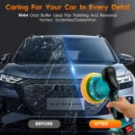 Cordless Buffer Polisher, 6 Inch Rotary car Buffer Polisher with 2 batteries - Image 3