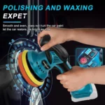 Cordless Buffer Polisher, 6 Inch Rotary car Buffer Polisher with 2 batteries - Image 8