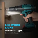 Cordless Drill Driver – Electric Screwdriver with 2 Batteries & Charger - Image 8