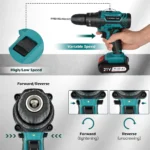 Cordless Drill Driver – Electric Screwdriver with 2 Batteries & Charger - Image 7
