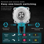 Cordless Impact Wrench – Brushless High Torque Electric Rattle Gun (Makita Battery Compatible) - Image 4