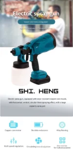 Cordless Paint Sprayer – Brushless Motor with 2 Batteries (Compatible with Makita)