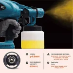 Cordless Paint Sprayer – Brushless Motor with 2 Batteries (Compatible with Makita) - Image 2