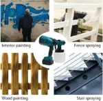 Cordless Paint Sprayer – Brushless Motor with 2 Batteries (Compatible with Makita) - Image 7
