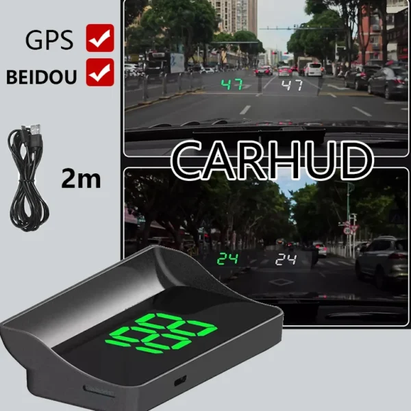 Digital GPS Speedometer HUD Head Up Display – Universal Car & Truck, No Skip Speed
