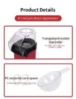 Mini Electric Popcorn Maker – Healthy Oil-Free Air Popper for Home Use - Image 5