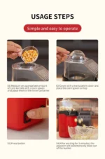 Mini Electric Popcorn Maker – Healthy Oil-Free Air Popper for Home Use - Image 6