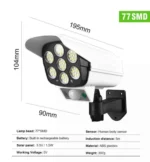 Outdoor Solar Dummy Camera with LED Security Light - Image 2