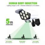 Outdoor Solar Dummy Camera with LED Security Light - Image 5