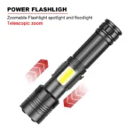 P70 Tactical Flashlight – Dual-Core XHP70 + COB LED, Zoom, 18650 Rechargeable, Waterproof & Anti-Drop - Image 4