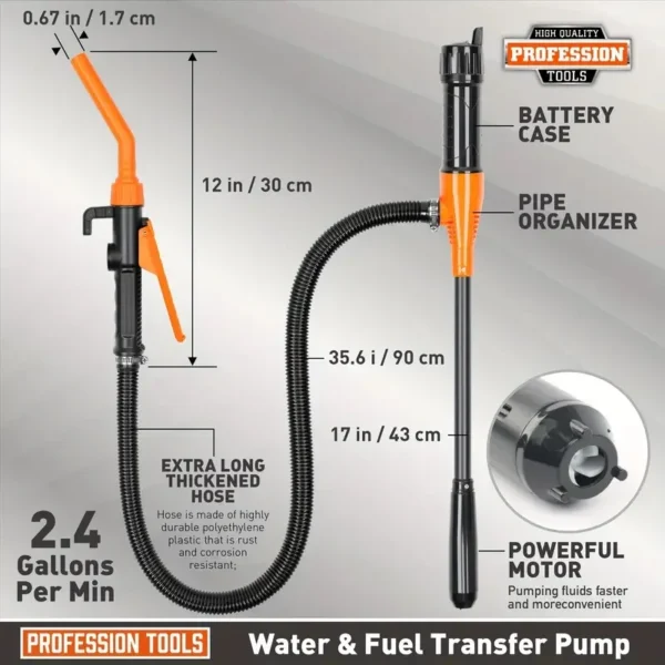 Portable Electric Oil Extractor & Transfer Pump – Water, Fuel, and Liquid Siphon